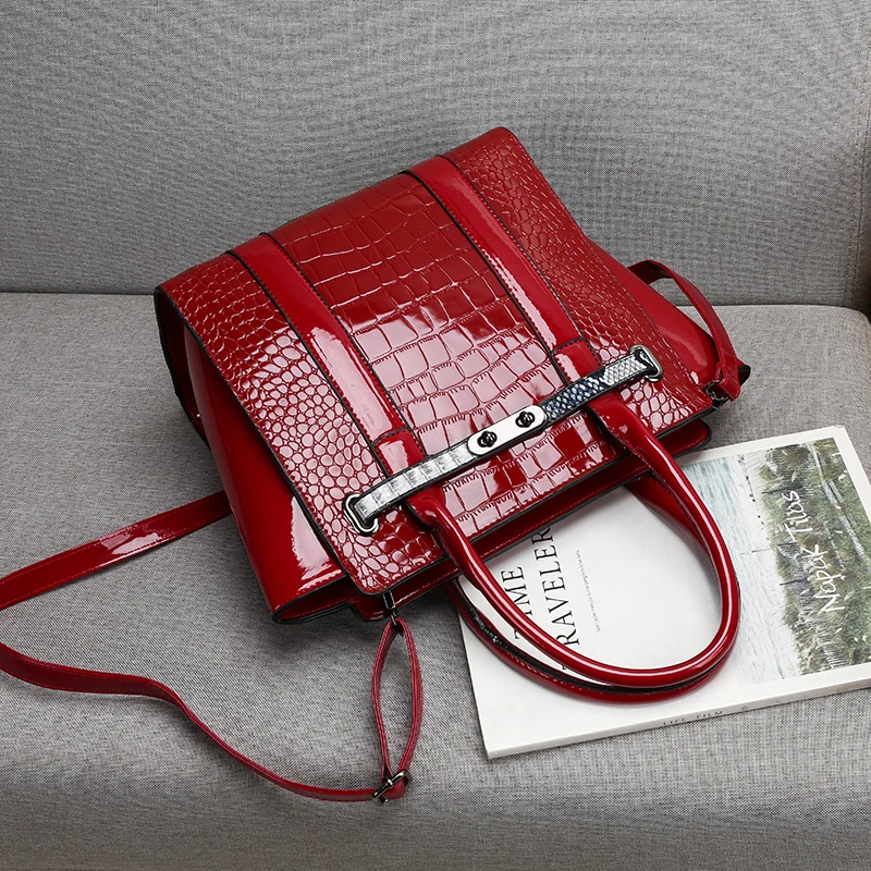 

Retro Stone Pattern Ladies Handbags Large Capacity Girls Women Bags 2020 High Quality Leather Ladies Shoulder Totes Bag