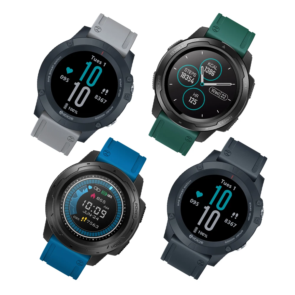 Оригинальный силиконовый ремешок Zeblaze VIBE 3 GPS 24 мм многоцветный съемный