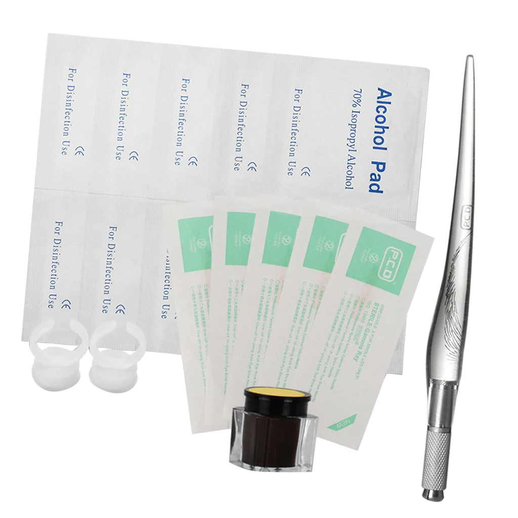 

Pro Semi-Permanent Makeup Eyebrow PCD 12-Pins Needles Tattoo Pen Pigment Kit
