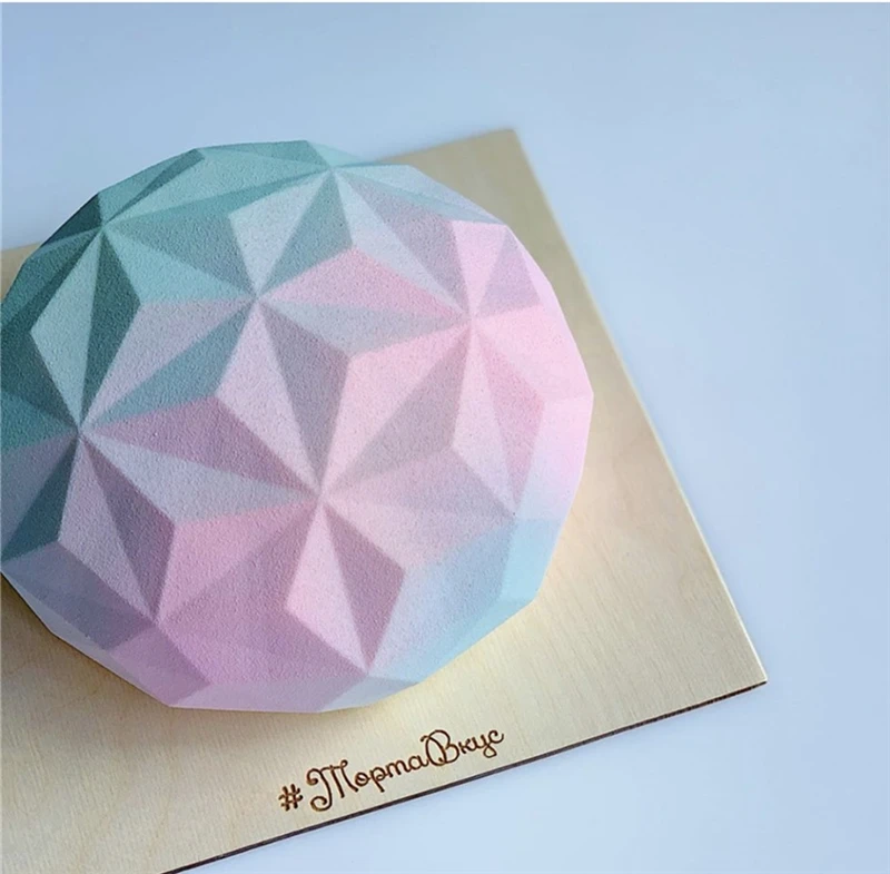 

3D Diamonds Circular Silicone Mold Mousse Cake Dessert Pastry Art Pan Chocolate Candy Moulds Wedding Decoration DIY Baking Tool
