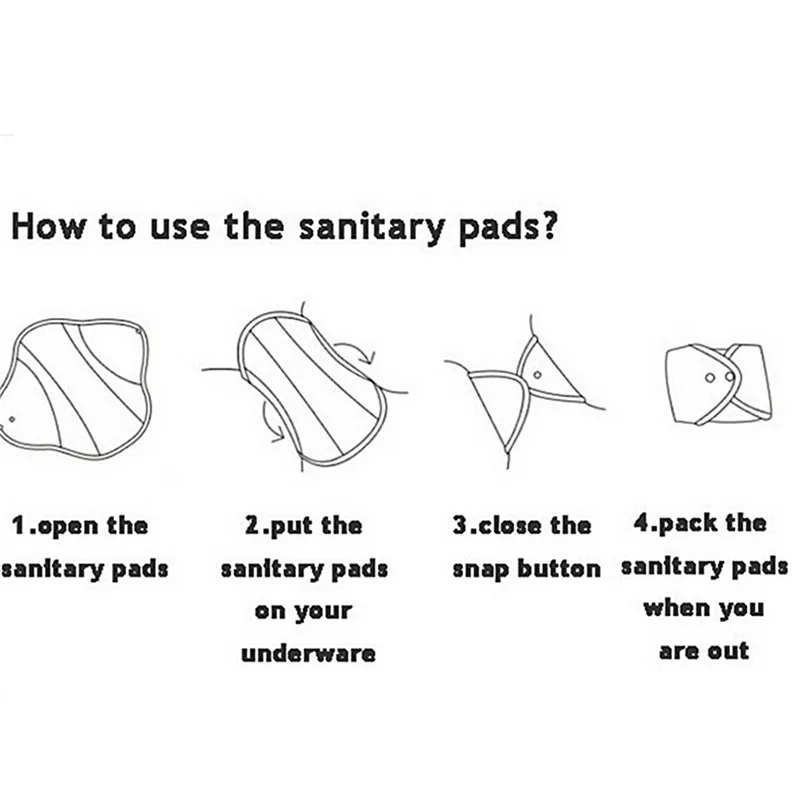 Моющиеся S/M/L менструальные прокладки многоразовые гигиенические для мам