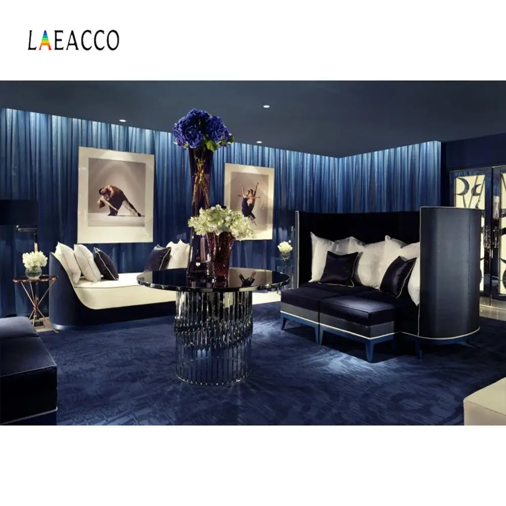 Laeacco Роскошные отремонтированные гостиная деликатное украшение задний план