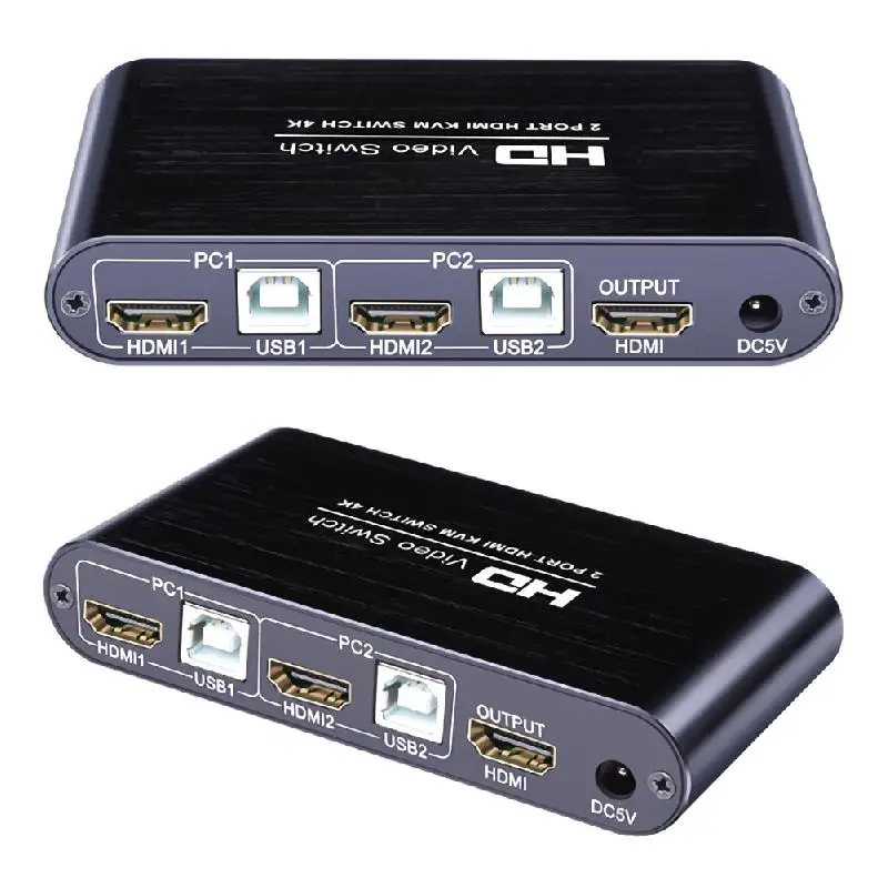 HDMI KLM switch 2 ports Video Switcher 4K USB switch KVM VGA splitter box to share printer keyboard mouse KVM HDMI CGA switch