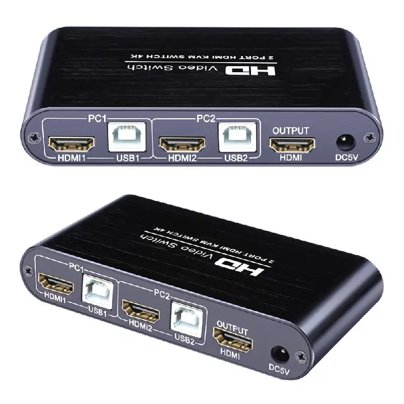 

HDMI KLM switch 2 ports Video Switcher 4K USB switch KVM VGA splitter box to share printer keyboard mouse KVM HDMI CGA switch