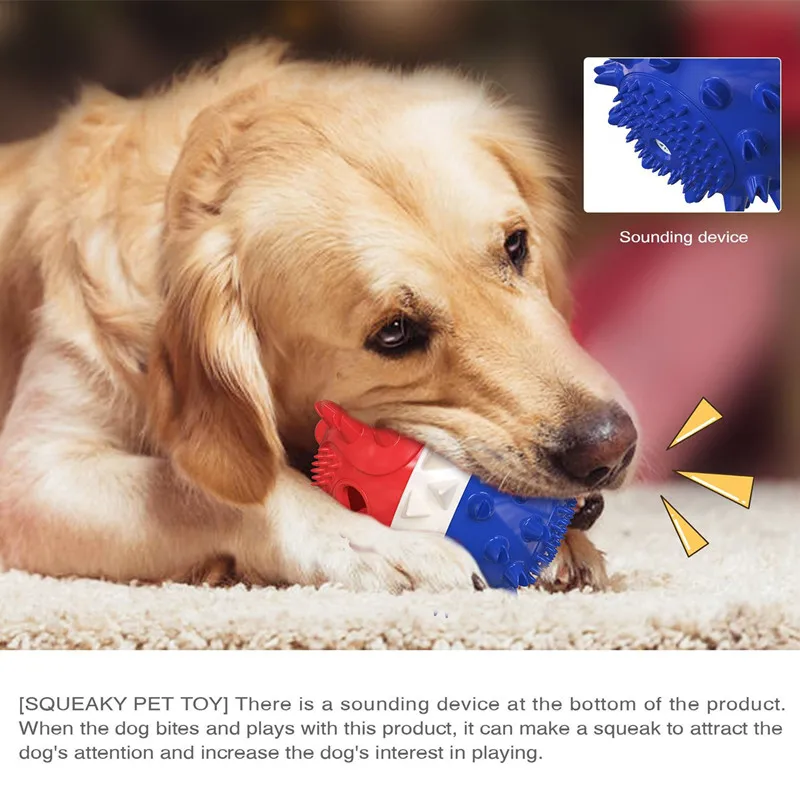 

Pet Puppy Dog Molar Stick Sounding Dog Toy Squeaking Leaking Ball Pet Supplies Pet Ball Toys Dog Chewing Toys Dog Educational To