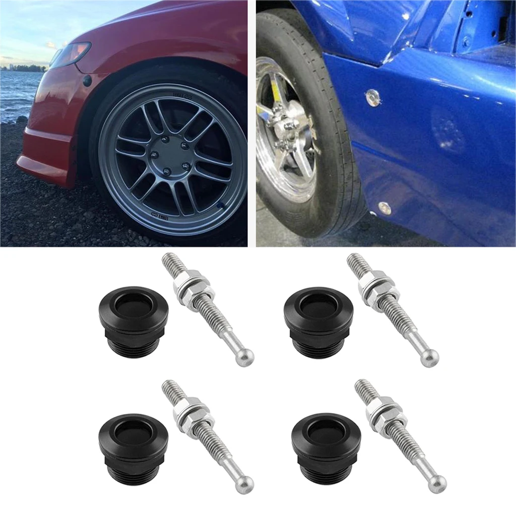 7/8 дюйма 22 мм Кнопка штифты капота замок комплект защелка БЫСТРОРАЗЪЕМНАЯ черная