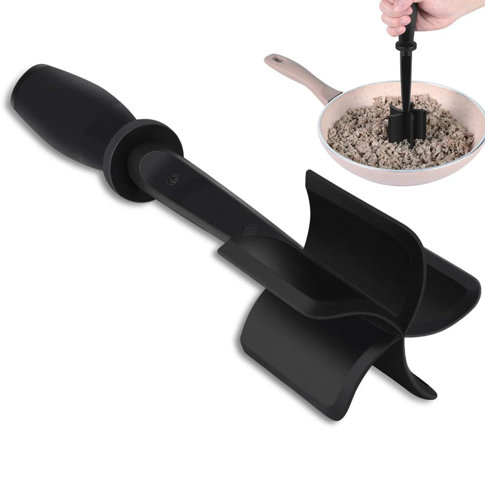 

Premium Heat Resistant Meat Chopper Smasher For Hamburger Meat Ground Beef Turkey Masher Utensil Ground Beef Chopper Kitchen