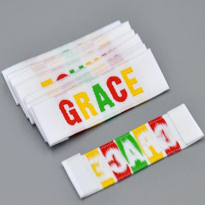

Customized Garment Labels 1000pcs/lot Separate Cut Custom Textile Labels Private Obao Woven And Tags For Clothing