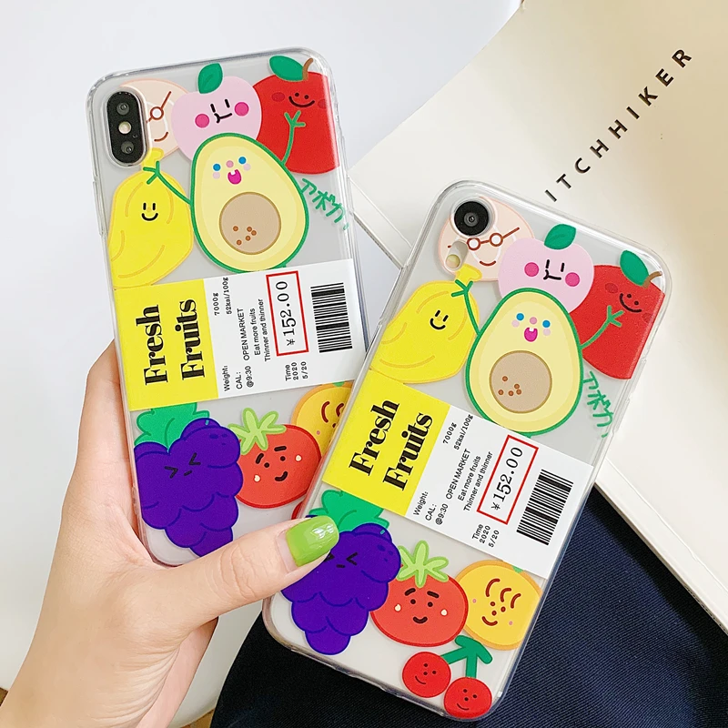 3CPizai забавные цветные чехлы для телефонов с фруктовым дизайном iPhone XS MAX XR X 7 8 6S Plus