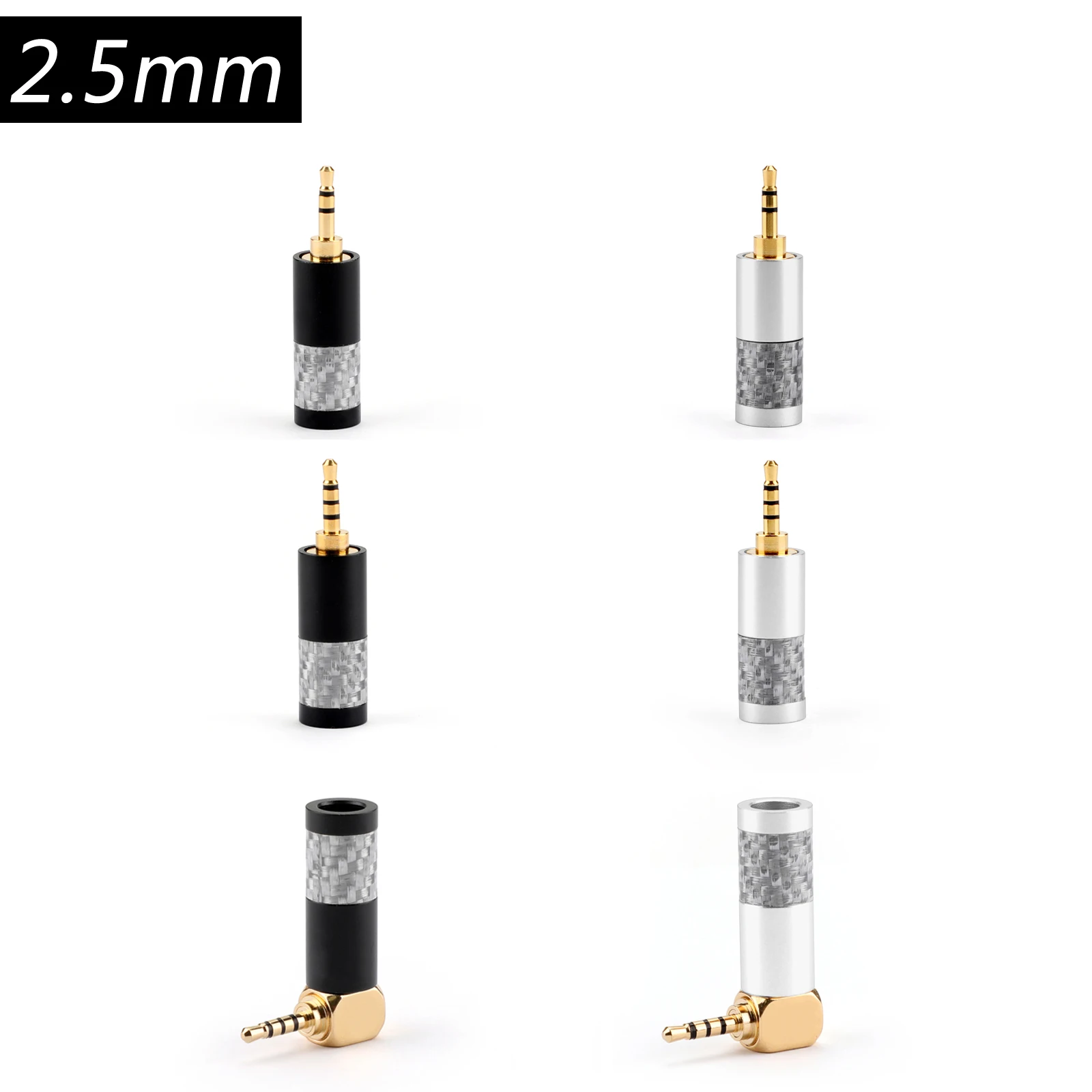 

Areyourshop 2,5 мм углеродное волокно 3/4 полюс стерео аудио прямой/90 градусов изгиб разъем для наушников