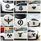 Стильная броня для автомобиля, наклейки на шлем самурая для автомобилей, модная мультяшная Автомобильная наклейка, украшение окна, индивидуальные виниловые наклейки