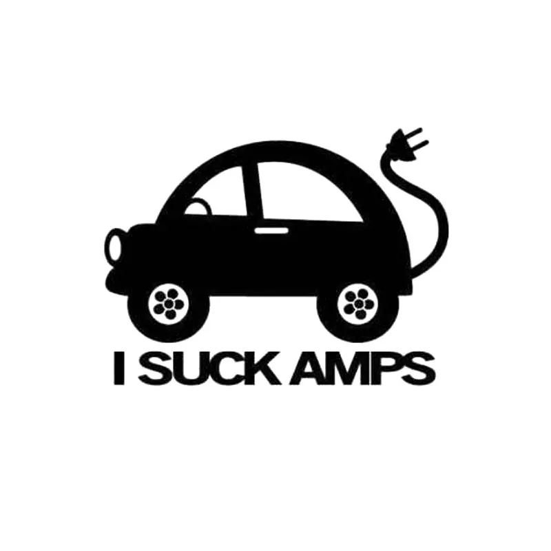 

Car Stickers Decor Motorcycle Decals Fun charging car Vinyl Decorative Accessories Waterproof PVC,13cmx9cm