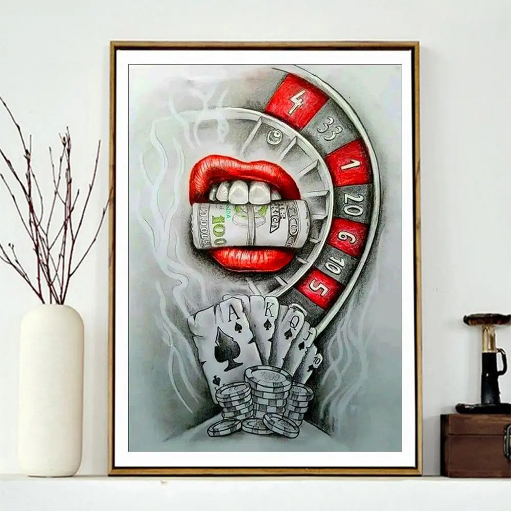 Алмазная мозаика 5D с узором в виде карты вышивка крестиком украшение для