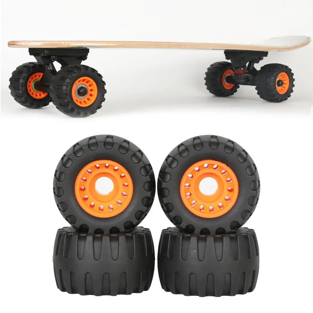4Pcs/Set Skateboard Wheels Load Bearing Fast Rotating Small Size Downhill Longboard Wheel Replacement for Skating