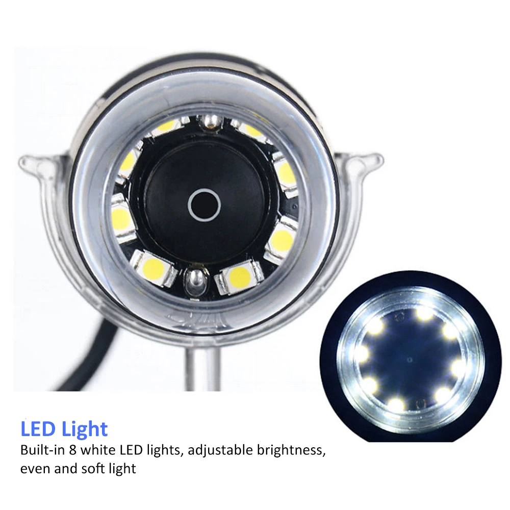 Портативный цифровой микроскоп с подставкой электронный эндоскоп 8