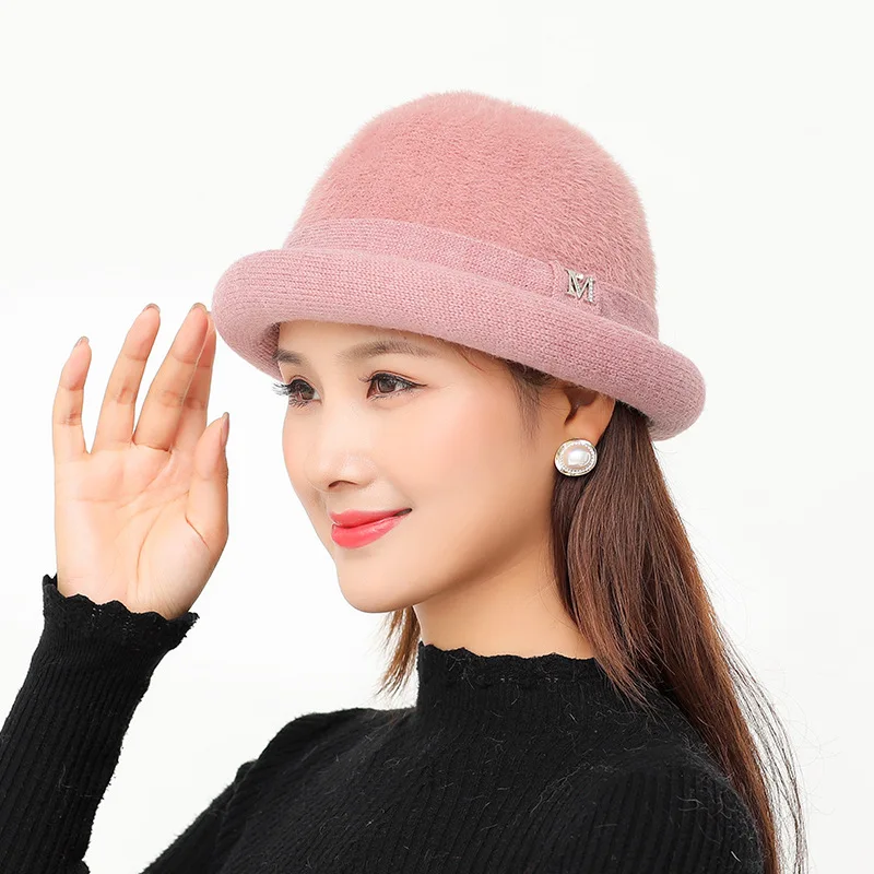 

Winter Women’s Knitted Hats Multicolor Warm Casual Mother Grandma Winter Special Gift Bonnet Soft Comfortable Headdress