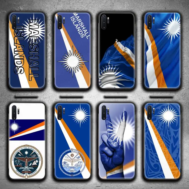 

Marshall Island National Flag Phone Case For Samsung Galaxy Note20 ultra 7 8 9 10 Plus lite J7 J8 Plus 2018 Prime M21