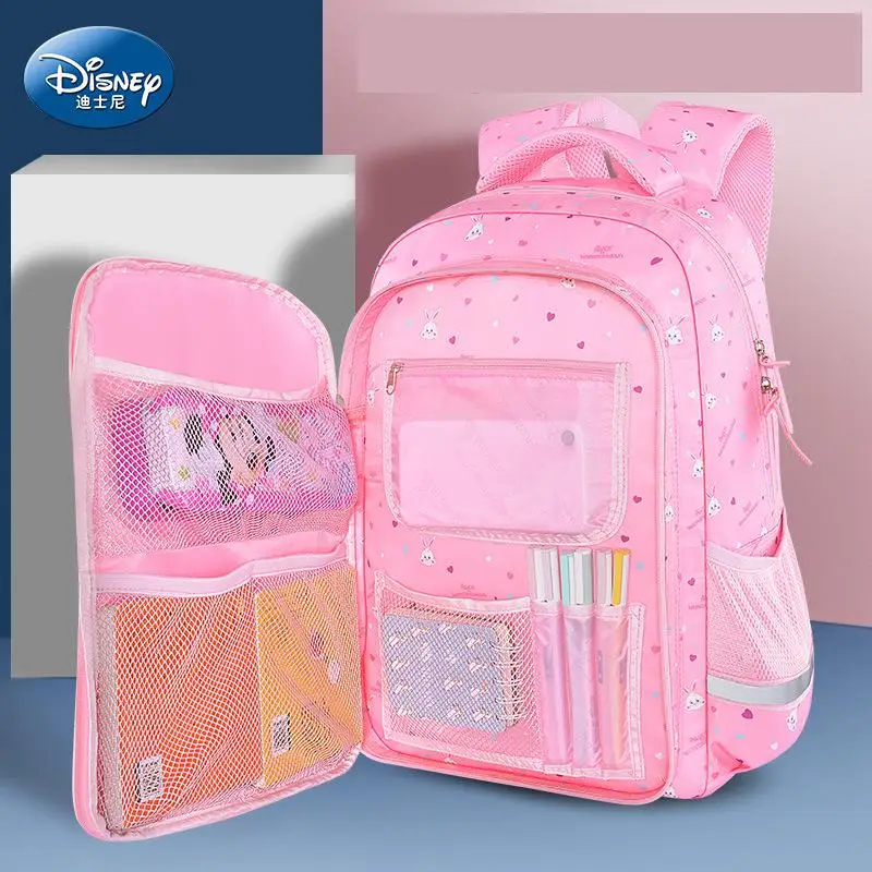Original Disney Girls Schoolbag 2020 New Primary School Students 1-6 Grades Casual Lightweight Children's Student Backpack