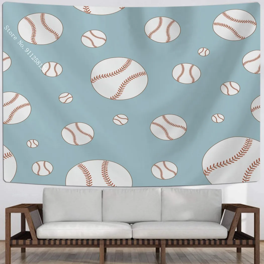 

Baseball Tapestry Funny Sport Wall Hanging 3D Print For Living Room Tapestry Home Textile Wall Carpet For Bedroom Wall Tapestry