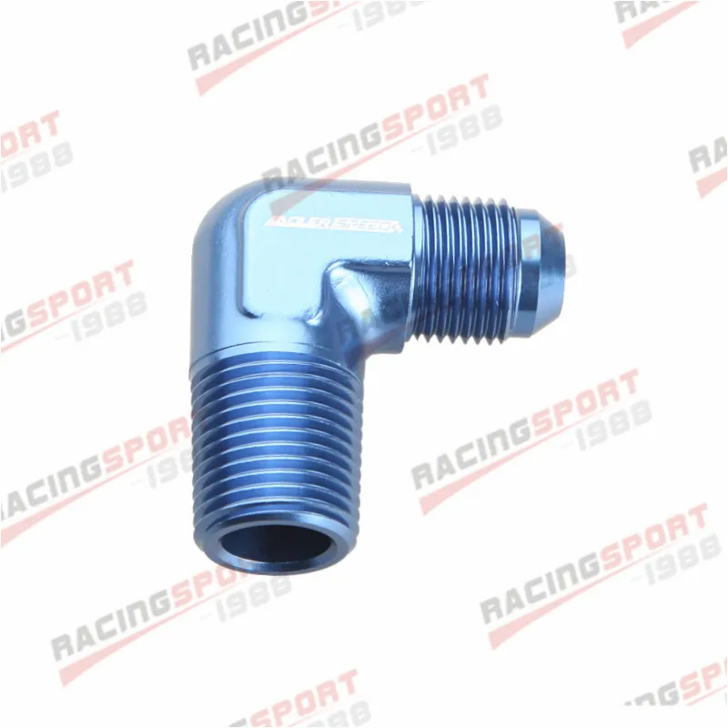 AN8 8AN AN 8 до 1/2 &quotNPT 90 градусов мужской Алюминиевый адаптер синий|fitting led|fitting capfitting