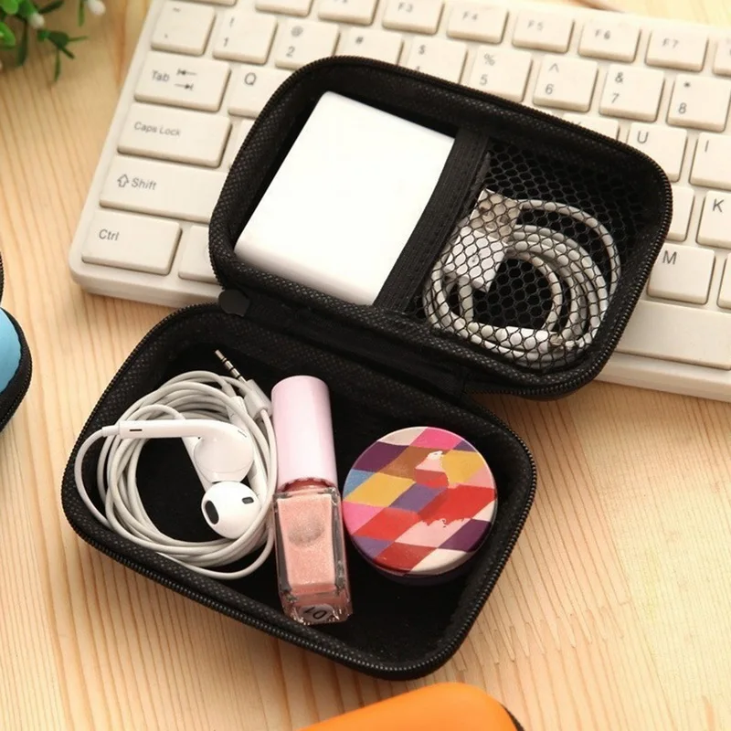 

Organizer Box Headphone Case Travel Storage Bag For Earphone Charger Storage Box BBNX09555