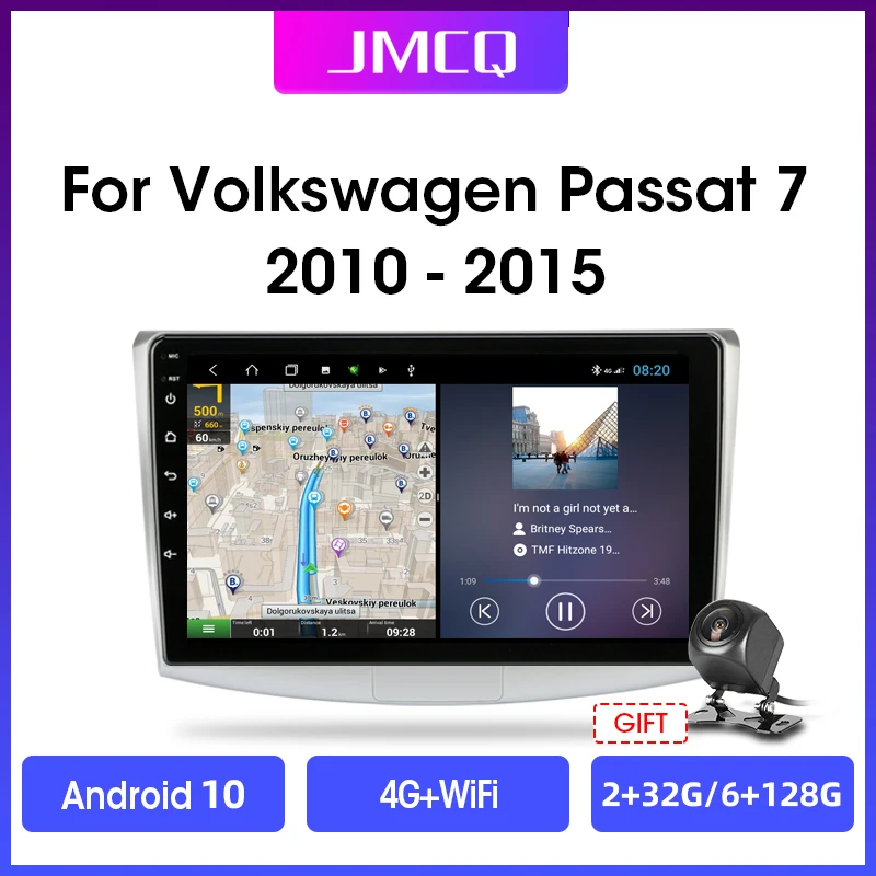Автомобильный мультимедийный Видеоплейер JMCQ плеер 2DIN на Android 10 1 с GPS навигацией