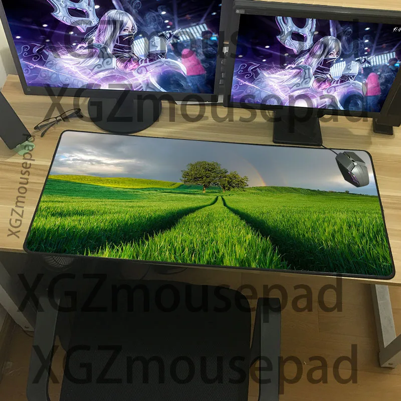 

XGZ Large size exquisite scenery mouse pad grass series pattern table pad computer essential office keyboard pad