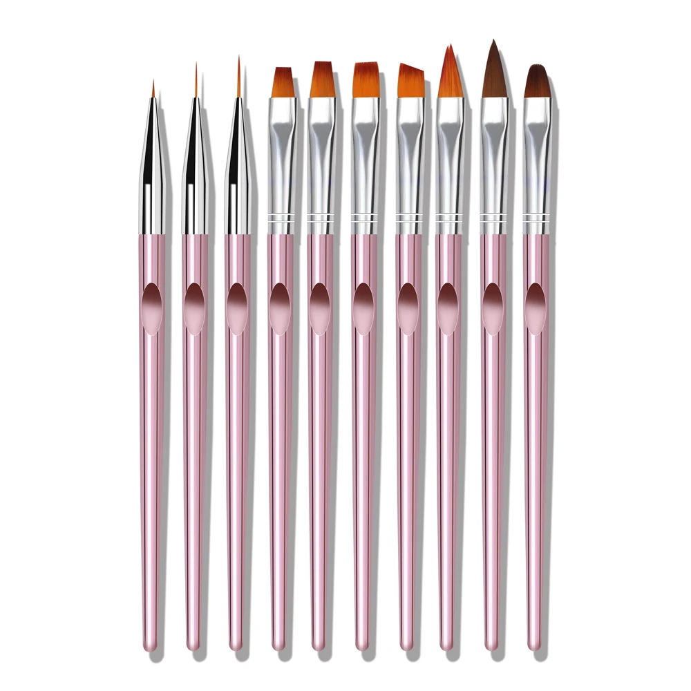 

Кисть для акрилового маникюра CHNRMJL, 10 шт./компл., карандаш для маникюра, инструменты