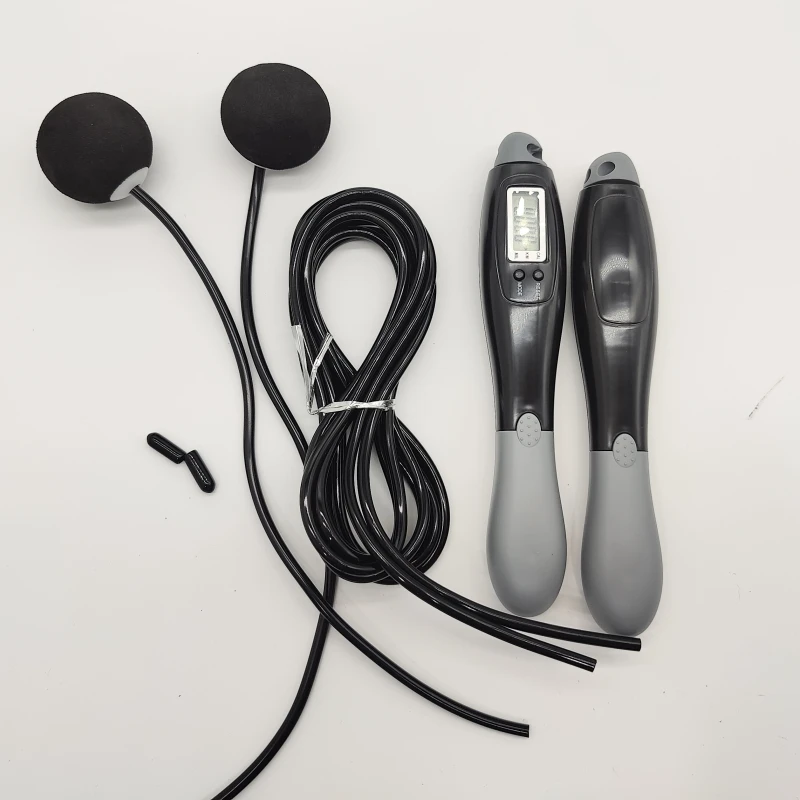 

simple electrical digital jump skip rope with counter 4.5mm pvc rope sponge wireless cordless ball fitness