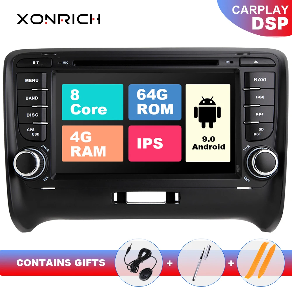 Авторадио 2 Din Android 9 0 автомобильный DVD GPS навигатор для AUDI TT MK2 8J 2006 2007 2008 2009 2010 2011