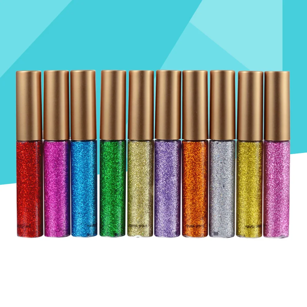 

10pcs Sequins Liquid Eyeliner Shining Shimmer Liquid Glitter Eyeshadow for Lady