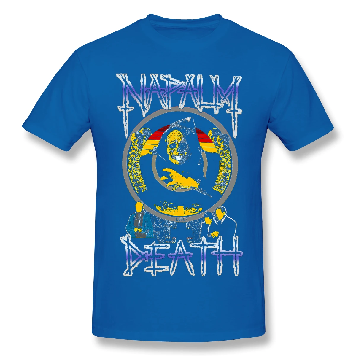 

Napalm And DEATH Grindcrusherby Upsidedownworld Men's Basic Short Sleeve T-Shirt Graphic Funny R225 Tees Eur Size