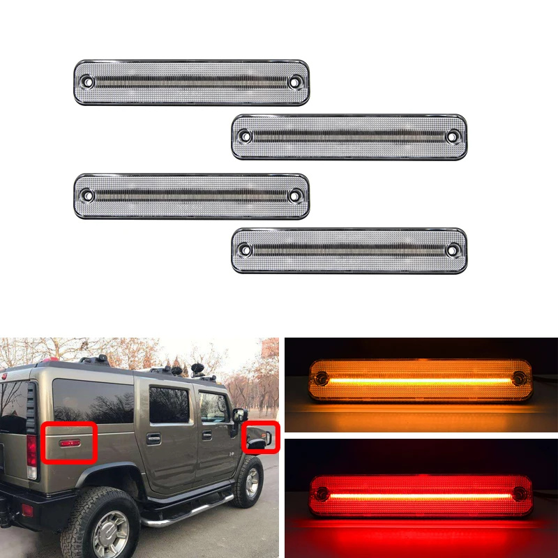 4 шт. передние и задние фонари для Hummer H2 2003 2004 2005 2006 2007 2008 2009 световой сигнал