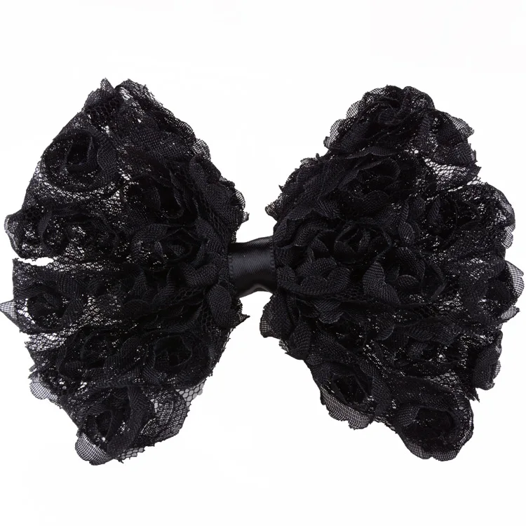 5 шт. 10 см Детские шифоновые розы цветок заколка для волос бант Сделай Сам