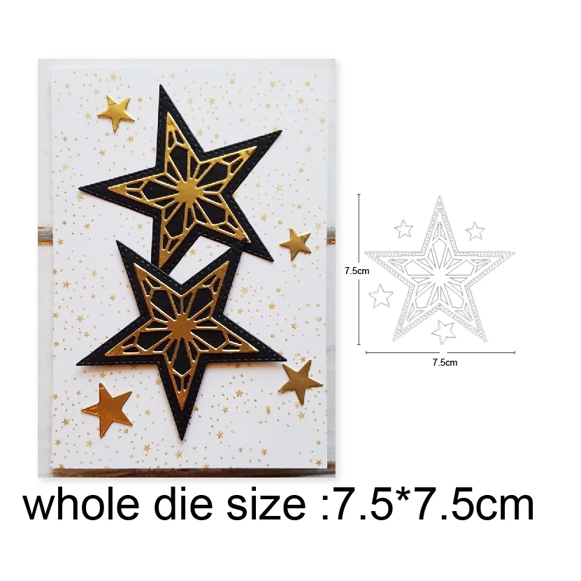 

New Design Craft Metal Cutting Dies Stars stackable cutout Scrapbooking Album DIY Paper Card Craft Embossing Die Cuts