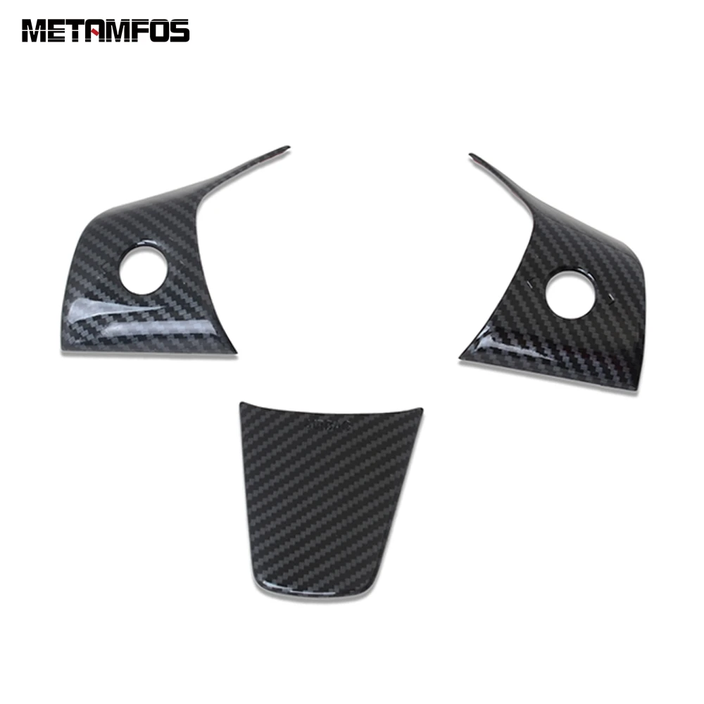 Чехол на руль из углеродного волокна для Tesla Model 3 2018 2020 2021 декоративная отделка