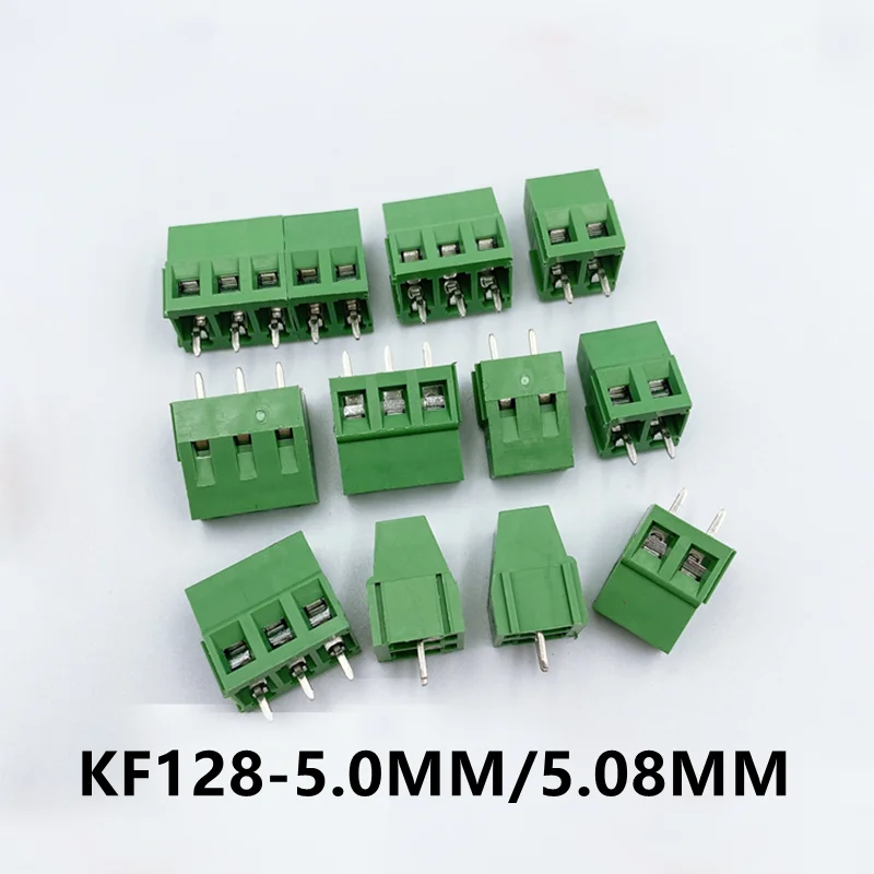 

10pcs/Lot KF128 2P 3P 5.0MM 5.08MM Pitch PCB Screw Terminal Block Splice Terminal KF120 KF350 DG308 DG128 MG128