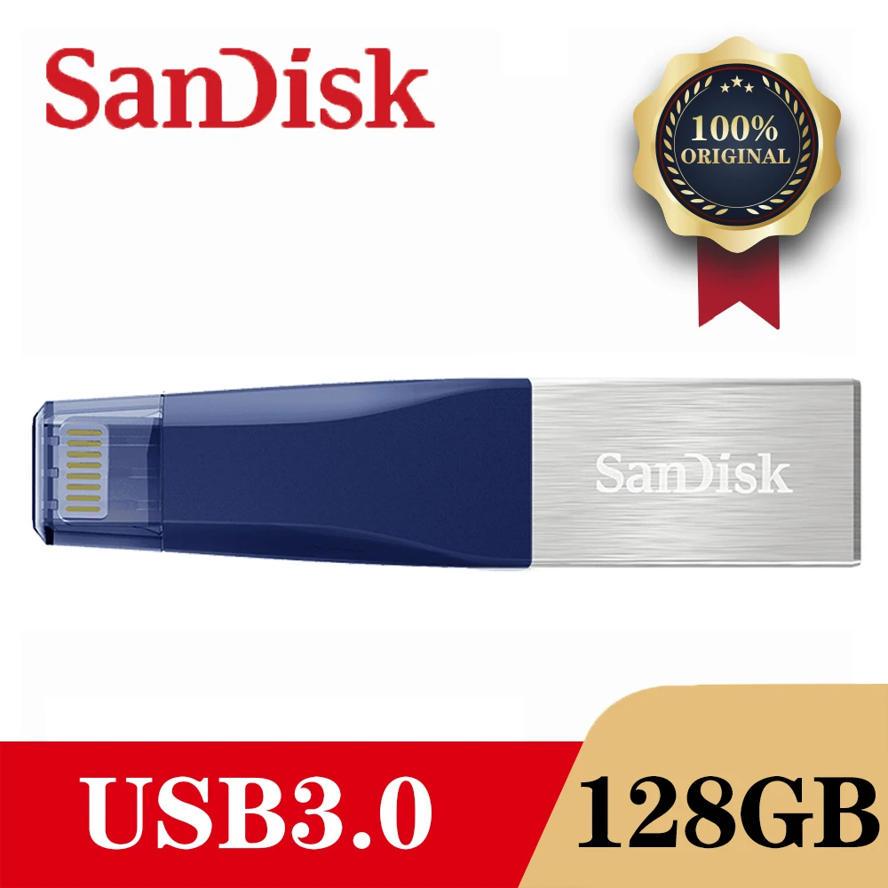 SanDisk X40N USB 3 0 OTG флэш-накопитель диск 128 Гб 64 ГБ 32 16 Pen Drive Флешка для ПК/Iphone 2 в 1 |