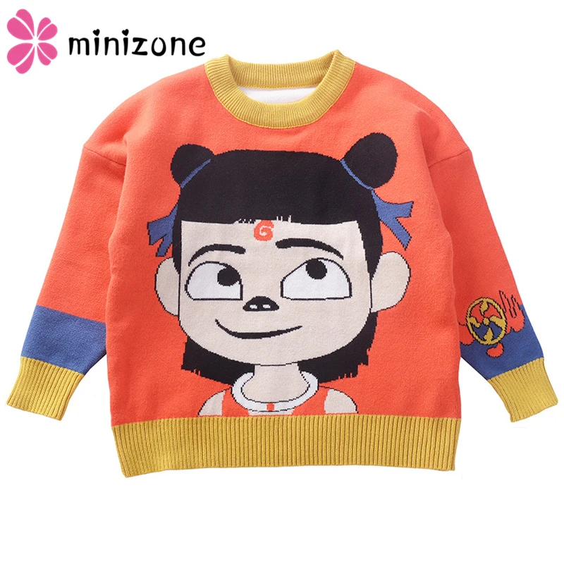 Детские свитера для мальчиков и девочек Вязаные Теплые Топы свитер с круглым