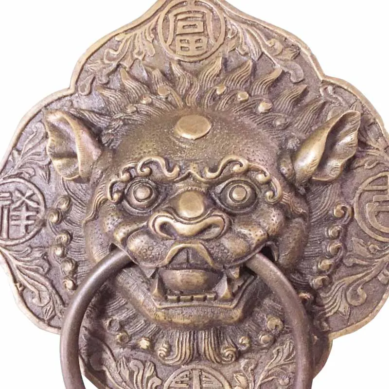 COTOM 1 шт. литой латунный дверной молоток с головой монстра винтажные дверные