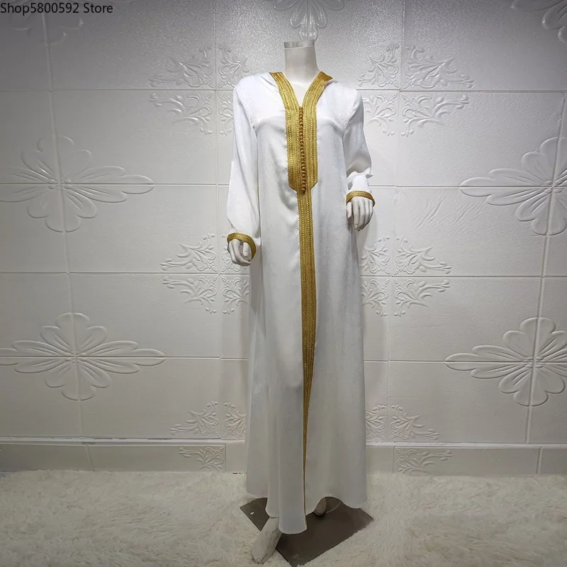 Женское длинное атласное платье Abaya мусульманский хиджаб африканские арабские
