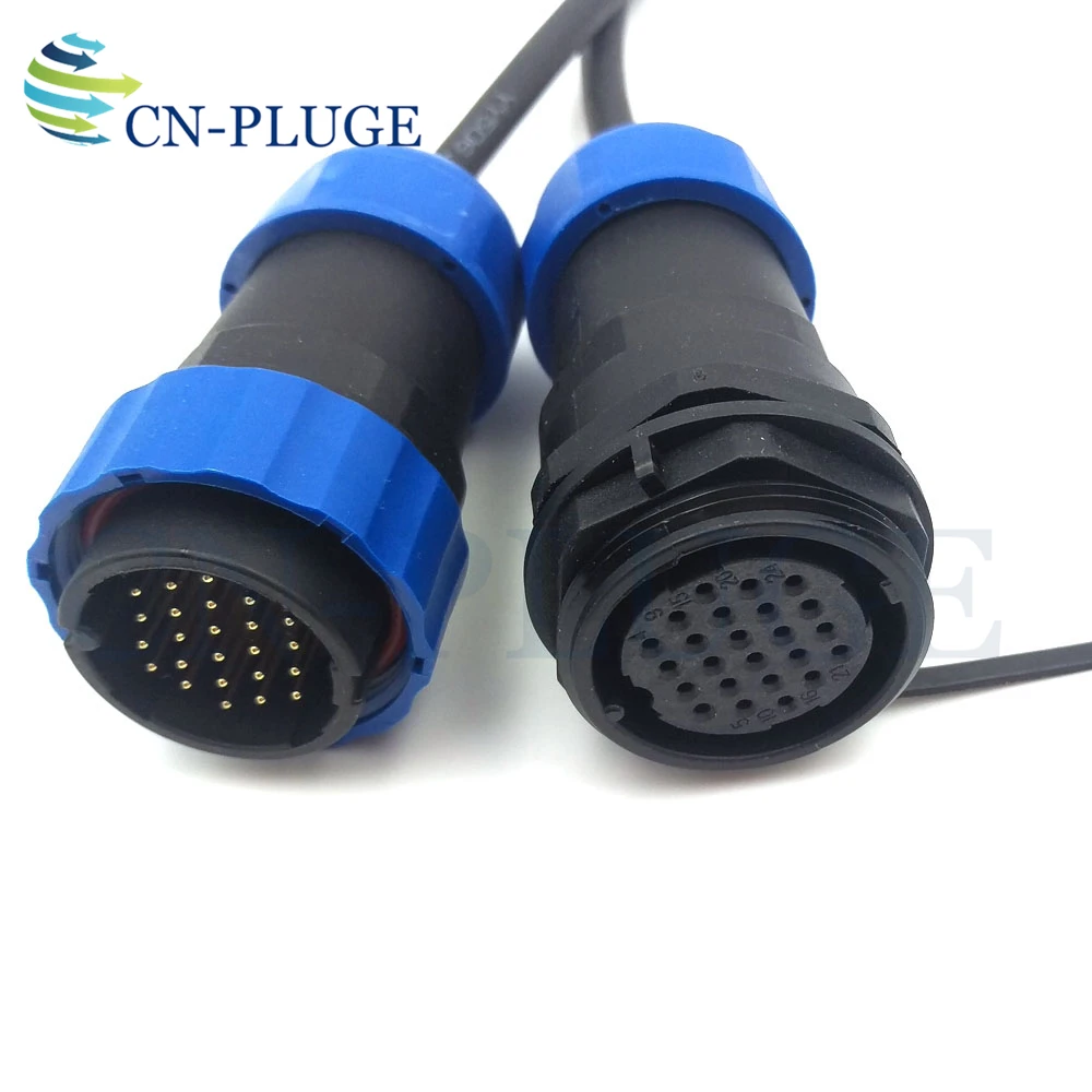 SP28 Тип 24 контактный светодиодный разъем питания пластиковый водонепроницаемый 28
