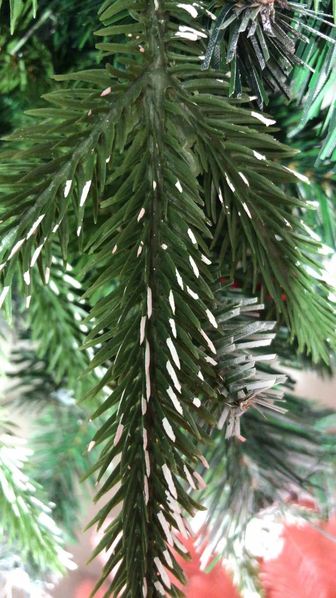 ПВХ Снег pinecone Красная рождественская елка Рождество PE атмосферное украшение на