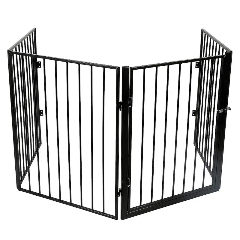 Fence4 Pcs/set Home Grille Fence Safe Baby Gate Barrier Or Play Yard Puppy Adjustable Height With Door HWC | Дом и сад