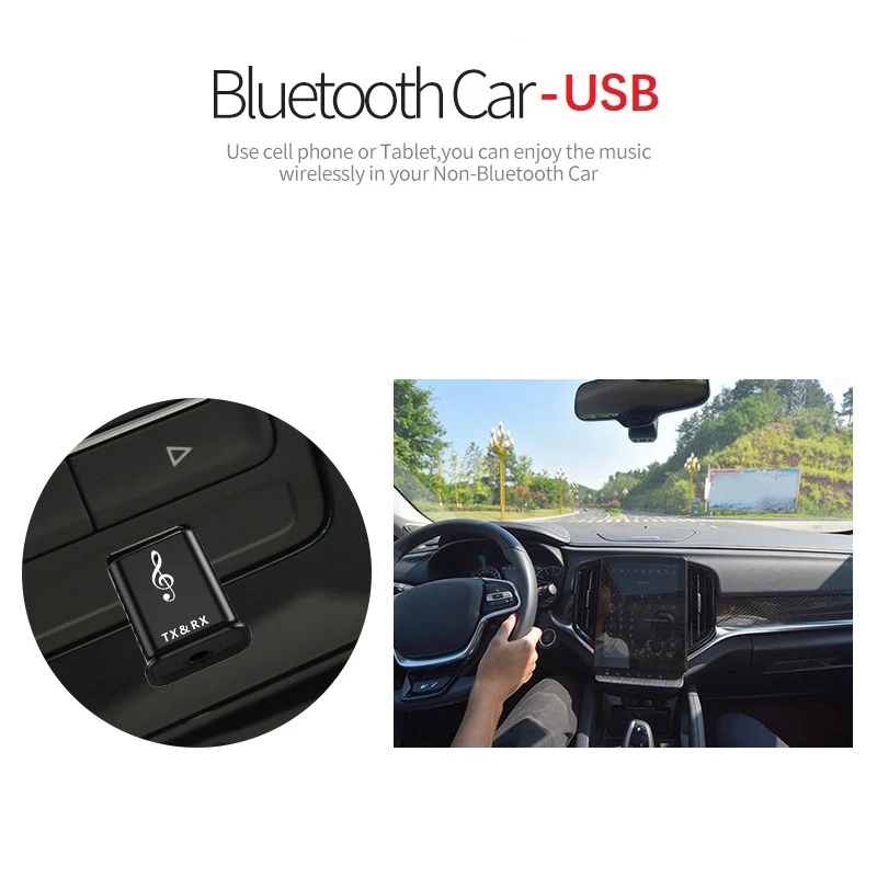 

4 in 1 USB Bluetooth 5.0 TX Device RX Device Computer TV Speaker Car Wireless Bluetooth 5.0 Adapter