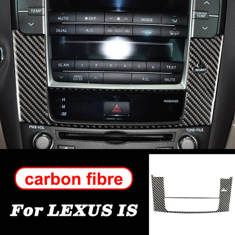

Мультипликационная Автомобильная центральная консоль CD GPS навигация панель управления отделка рамка крышка из углеволокна для Lexus IS IS250 300 350C 2006-2012
