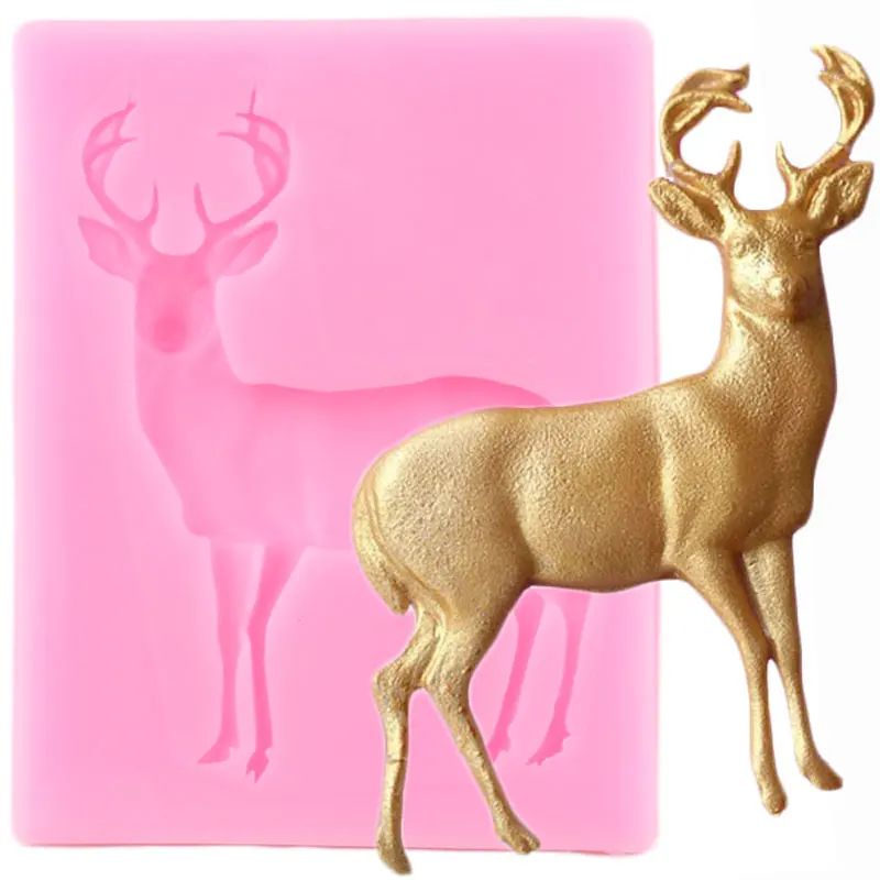 Силиконовая Форма Sugarcraft в виде оленя формы для помадки инструменты украшения