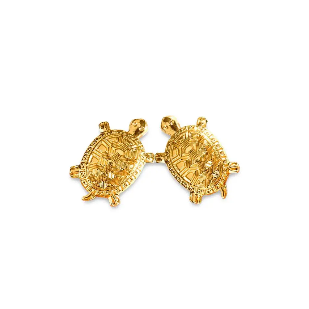 Plating Gold Simulation Turtle Lucky Charm Mini Health Portable Mascot Wallet Alloy Golden Turtles Mobile Phone Decoration
