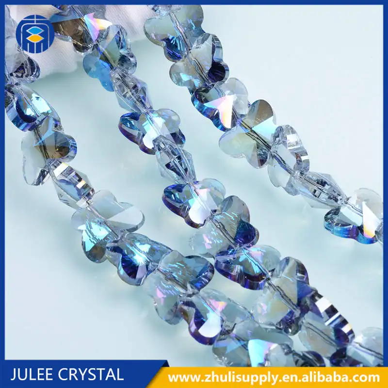 A52-005 JuleeCrystal 10 мм 14 мм хрустальные бусины в форме бабочки для украшения дома - Цвет: A52-005