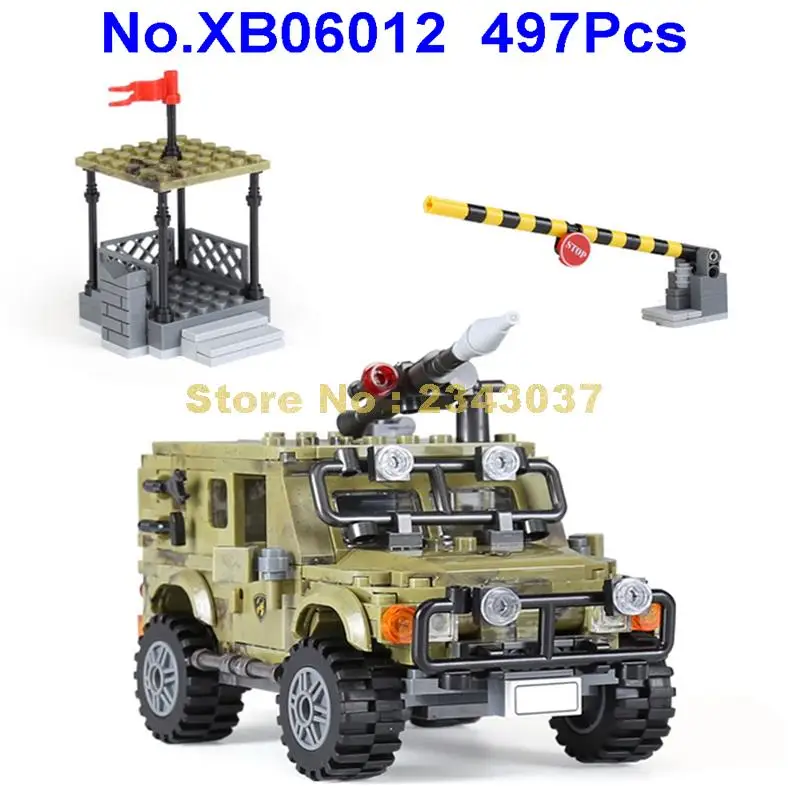Xb06012 497 шт. военная армия Райан автомобиль строительные блоки 2 игрушки|building blocks|car